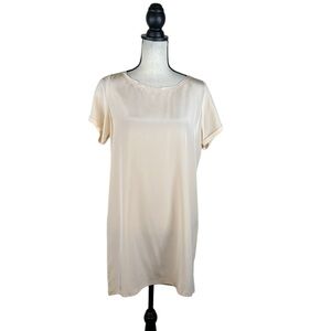 AKA New York Revolve Silk Shirt Dress Blush Pink Medium